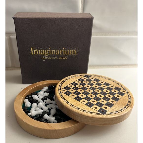 Wooden Mini Chess Box Set Imaginarium Signature Series Tournament Compliant - Picture 1 of 12